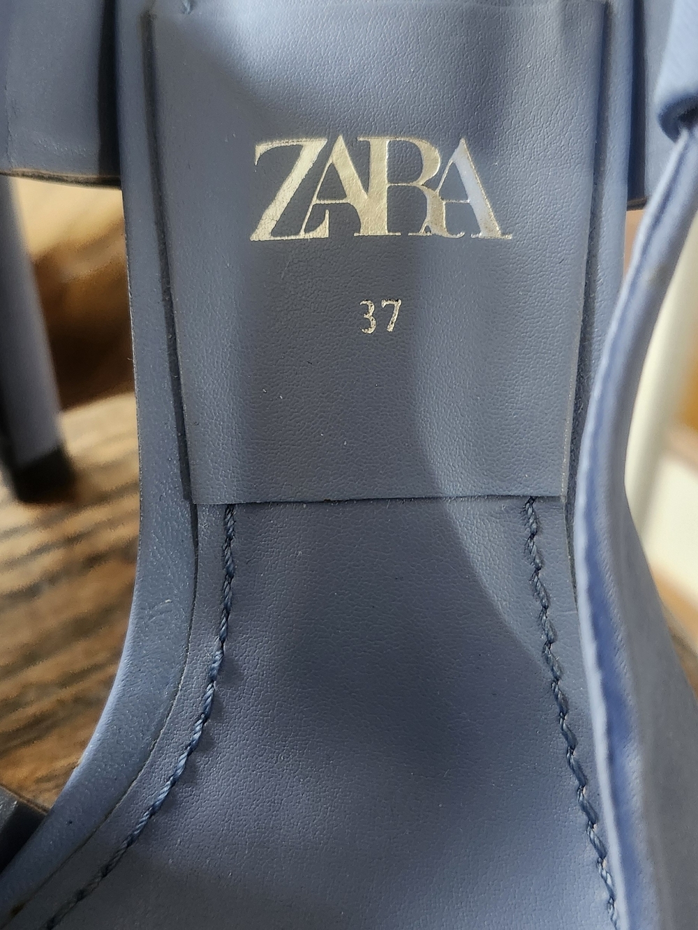 ZARA Periwinkle Pointed-Toe Slingback Stiletto Heels - Picture 2 of 6